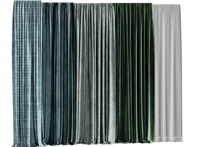 现代布艺窗帘窗纱