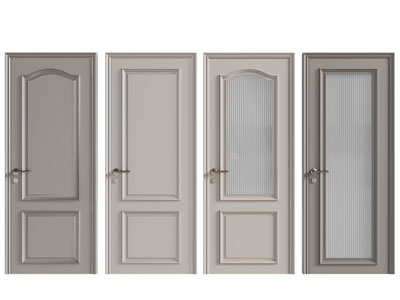 简欧单扇平开门