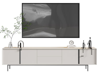 现代电视柜、电视机