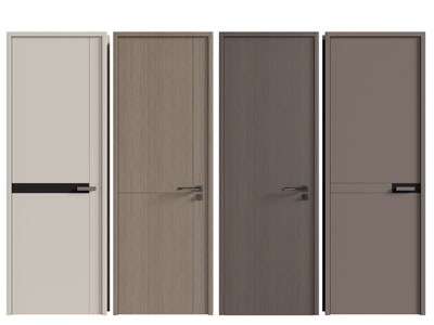 现代单扇实木平开门