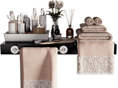 现代洗浴用品、毛巾卫浴小件