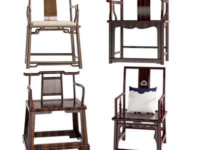 新中式实木扶手椅子、休闲椅子