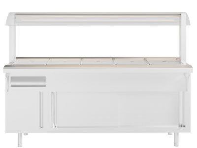 现代快餐保温台、保温售饭台