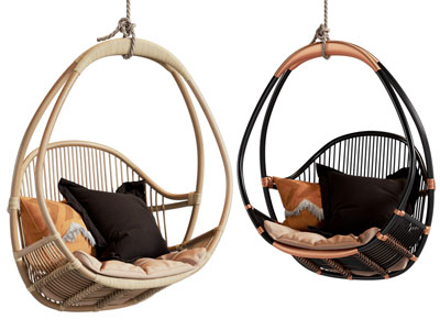 北欧藤编吊椅