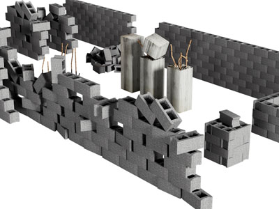 新中式户外空心砖、围墙3d模型 新中式户外空心砖、围墙