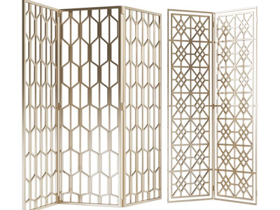 现代金属镂空屏风