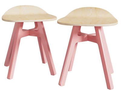 现代实木儿童凳子