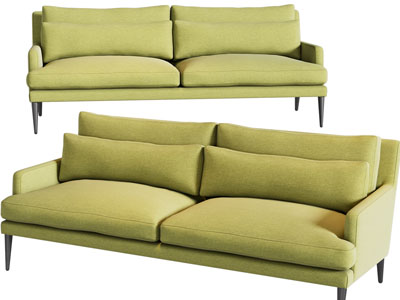 现代果绿色双人沙发3d模型 现代果绿色双人沙发