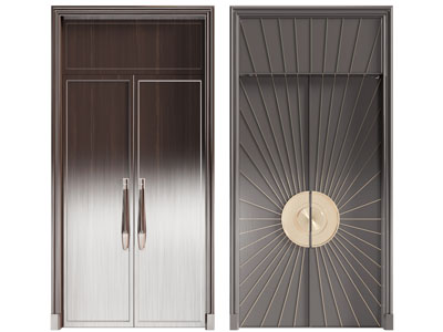 现代双扇平开门