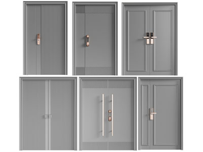 现代子母、双扇入户平开门