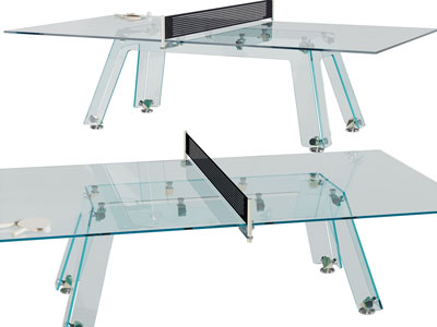 现代透明乒乓球桌