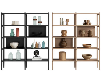 侘寂风实木装饰柜