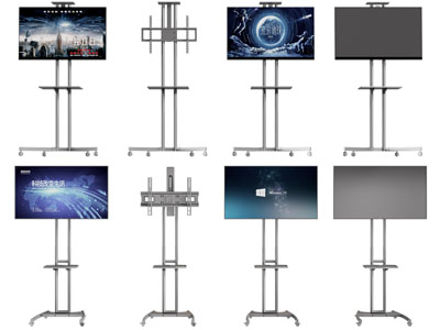 现代支架上的电视机