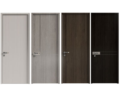 现代木质单扇平开门
