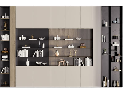 现代实木装饰柜