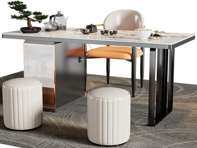 新中式茶桌椅组合