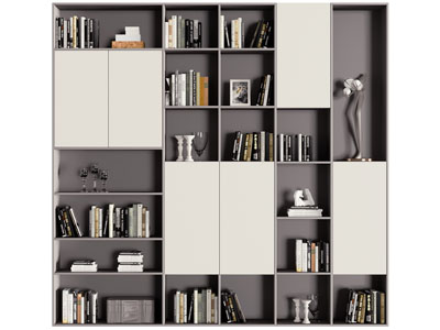 现代镂空开放式书柜