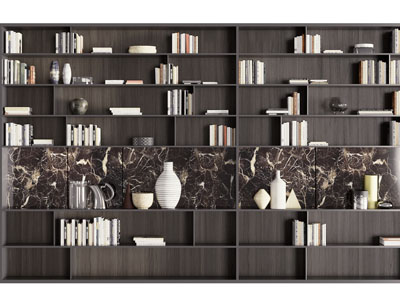 现代开放式书柜