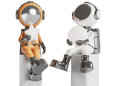 现代宇航员雕塑雕刻落地灯