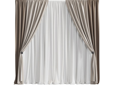 现代布艺窗帘窗纱