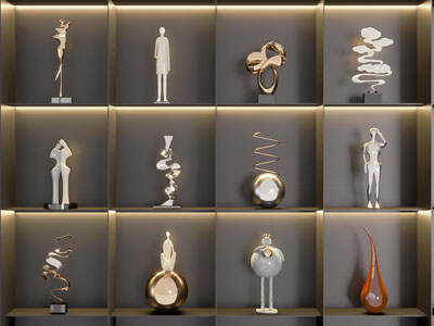 现代摆件收纳装饰柜