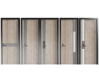 现代实木单扇平开门