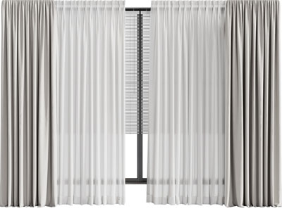 现代窗帘窗纱、百叶窗帘