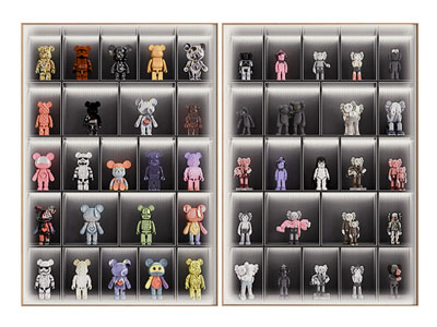 现代暴力熊、kwas公仔玩具装饰柜、展柜