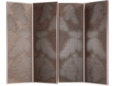 工业风loft做旧生锈的网格屏风