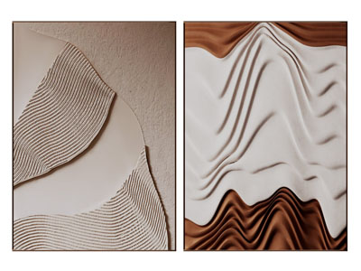 侘寂风立体装饰挂画