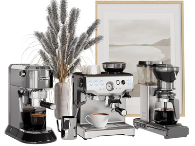 现代咖啡机、磨豆机