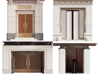 新中式庭院大门