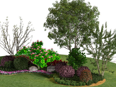 现代公园花草景观园艺小品