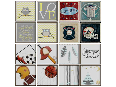 现代装饰挂画、照片墙