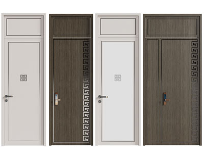 新中式单扇平开门