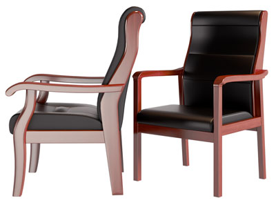 现代实木办公椅子