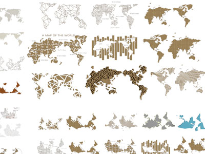 现代世界地图墙饰挂件