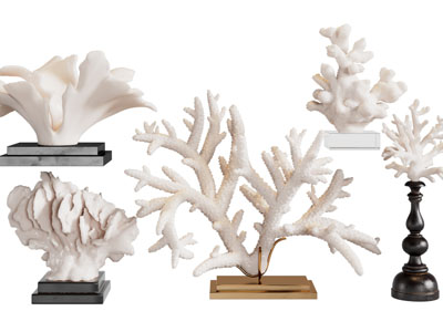 欧式白色珊瑚摆件组合