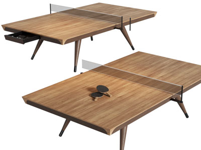 现代实木乒乓球桌