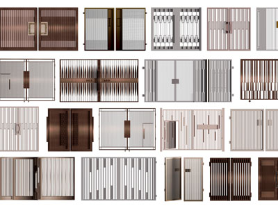 新中式镂空铁艺大门