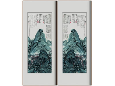新中式山水装饰挂画