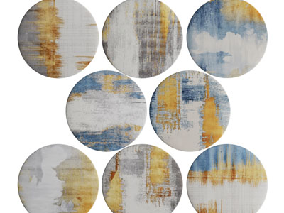 现代圆形地毯3d模型 现代圆形地毯