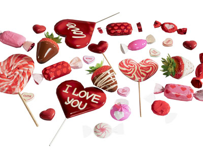 现代棒棒糖、婚庆糖果食物