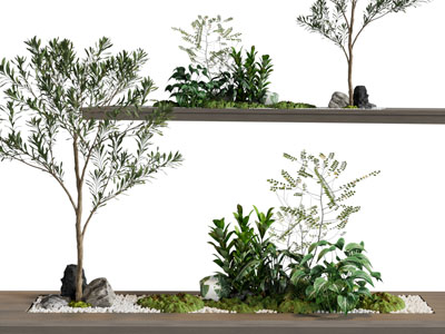 现代花草树木景观园艺小品