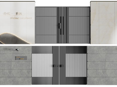 现代别墅庭院铁艺大门