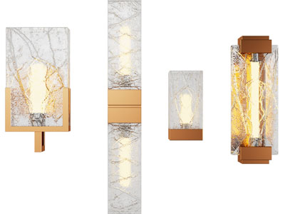 现代花纹玻璃灯罩壁灯