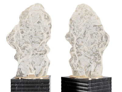 新中式假山造的摆件组合