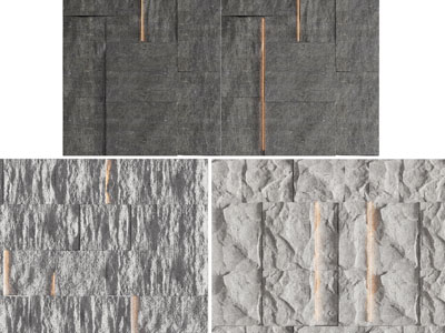 现代文化石背景墙3d模型 现代文化石背景墙