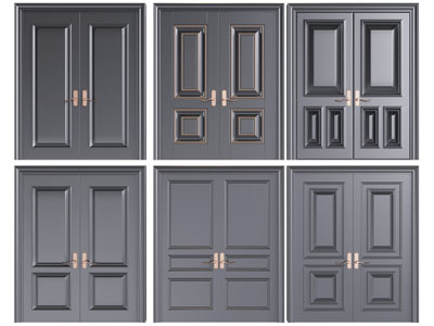 现代双扇平开门