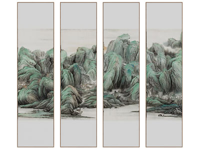 新中式山脉装饰挂画